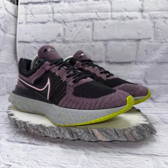 Nike React Infinity Run Flyknit 2 Shoes Womens 10.5 Violet Dust Running Sneakers - Picture 6 of 15